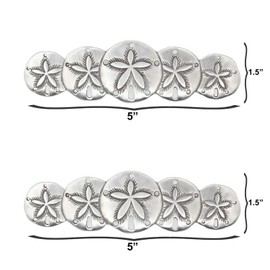 Costello Coastal - Sand Dollar Drawer Pulls (Horizontal 2-Pack) | Artist Pewter Hardware Colllection