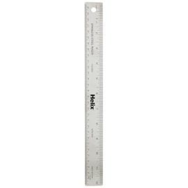 Helix - Flexible Stainless Steel Non Skid Ruler 12 Inch/30cm - Crafting & Construction Measurement - Precision & Stability - Durable & Rust-Resistant Design