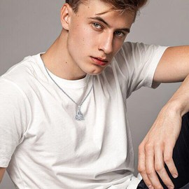 Dragon Necklace 925 Sterling Silver Winged Dragon Chain Celtic Knot Dragon Moon Dragon Gothic Double Dragon with Crystal Animal Chain Dragon Jewellery Gifts for Men and Women, Sterling Silver, No