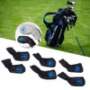 9PCS PU Leather Waterproof Thicken Plush Golf Putter Head Cover