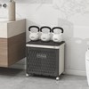 Laundry Hamper with Wheels and Lid, Foldable Clothes Basket for