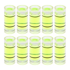 HARFINGTON 10pcs Small Cylindrical Bubble Level Vials 5x12mm PMMA Mini Horizontal Bubble Spirit Level Measuring Layout Tools for RV TV Picture Frame Hanging Tool Leveler