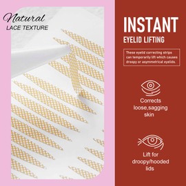 Eyelid Lifter Strips 480PCS 3 Types, Invisible Double Eyelid Tape, Eyelid Tape for Hooded Eyes Invisible, Instant Eye Lift Without Surgery for Hooded, Droopy, Uneven, Mono-Eyelids