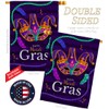 Breeze Decor Carnival Mardi Gras Garden House Flag Kit Springtime
