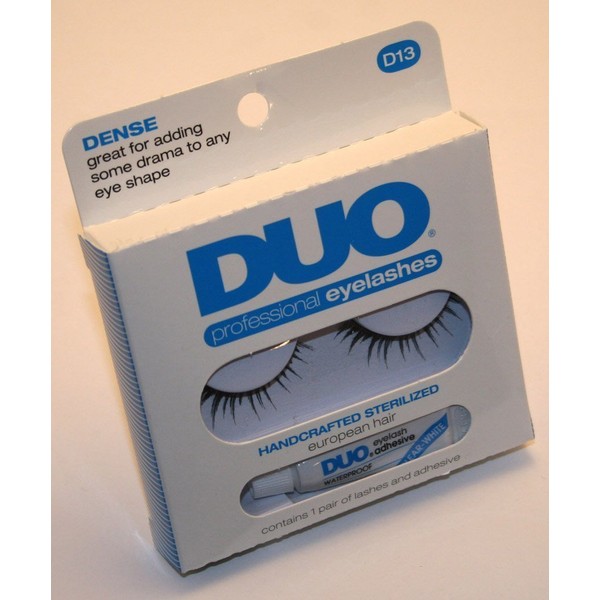 DUO Lash Kit D13, Dense False Eyelash and Adhesive Set