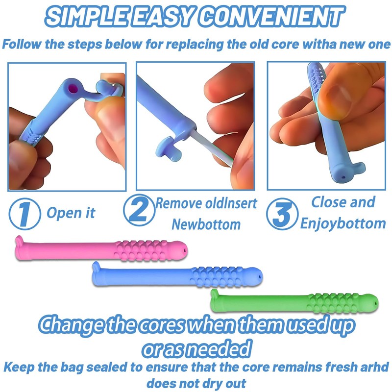 AXERHK Breathers,Breath Sticks,3 Pcs Breathers with Essential Oil,Natural Focusing for