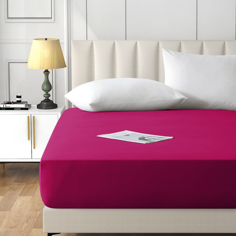 AMEHA Single Fitted Sheet 25 cm Deep Soft Brushed Microfiber