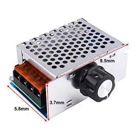 Gebildet Gebildet Motor Thermostat Electronic Voltage Regulator Controller AC SCR Speed Control Power Heat Regulator Voltage Motor Governor Dimmer Thyristor High-Power (220VAC 4000W)