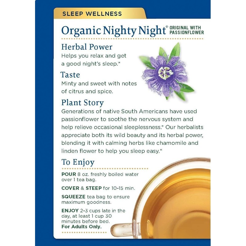 Passionflower Herbal Tea Te de Hierbas Naturales Para Dormir Relajado