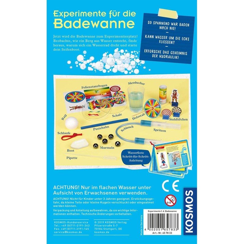 Kosmos Experiments for the Bath, Experiment Fun with Soap Boat,