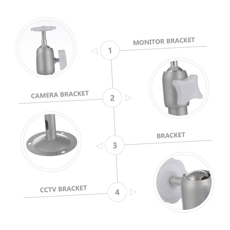 SHINEOFI 2Pcs Wall Mount Security Camera Bracket Durable Camera Holder