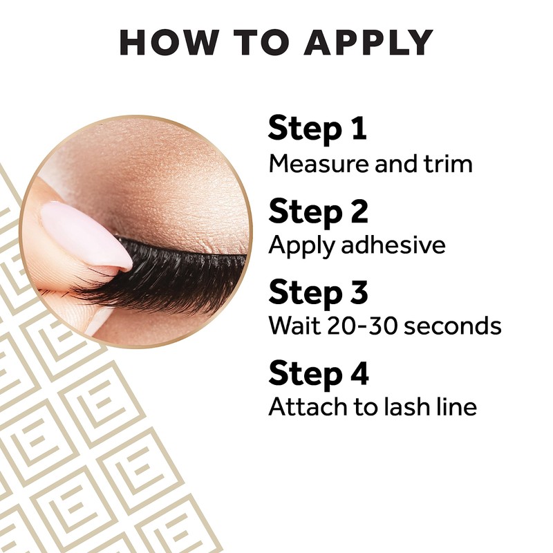 Eylure False Lashes, Luxe Cashmere No. 6 with Adhesive Included,