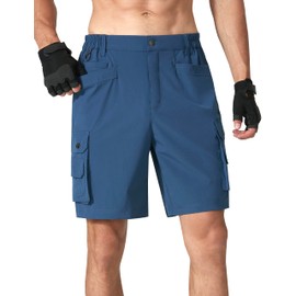 Pantalones cortos de golf para hombre, de secado rápido, estilo casual, para senderismo, trabajo, con múltiples bolsillos, para viajes, pesca, táctica