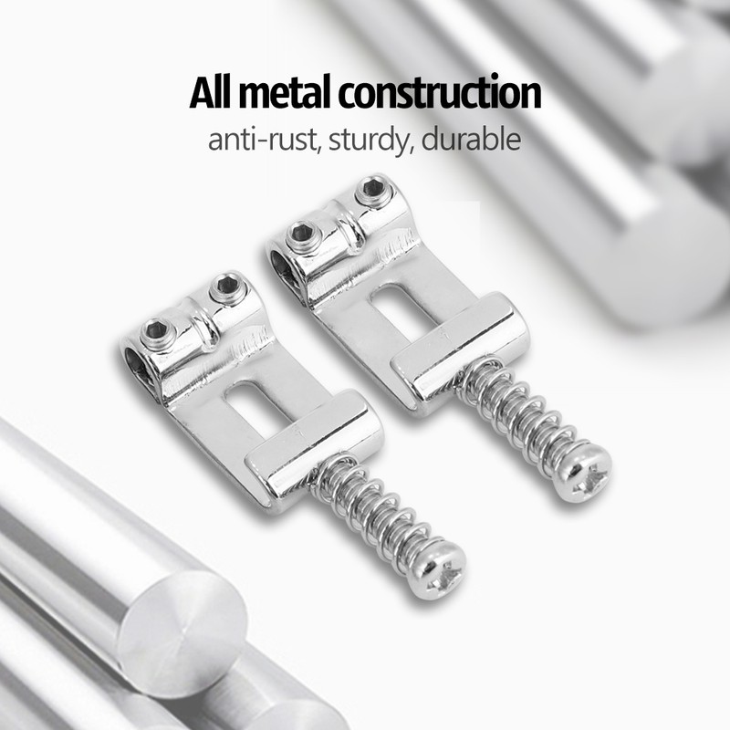 6pcs Chrome Plated Metal Bridge String Tremolo Saddle Part for