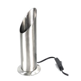 illucio Decorative Indoor Ambient Table/Floor GU10 Uplighter Lamp (Brushed Steel, 1 Pack)
