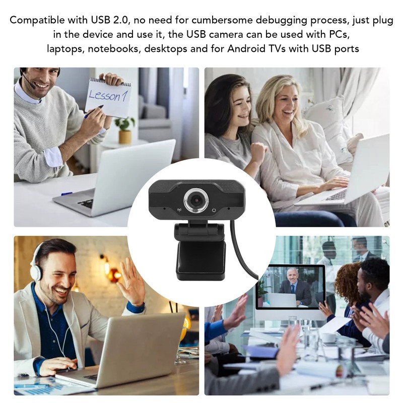 USB Web Camera with Microphone 1080P 30 Fps HD Webcam