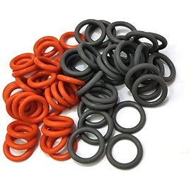 1/4" & 3/8" Pressure Washer QD Colored O-Rings (1/4"&3/8"（25+25） 50pack, red+Grey)