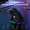 ATTACK SHARK X11 Wireless Gaming Computer Mouse, Rechargeable RGB Lighting Wireless Mouse