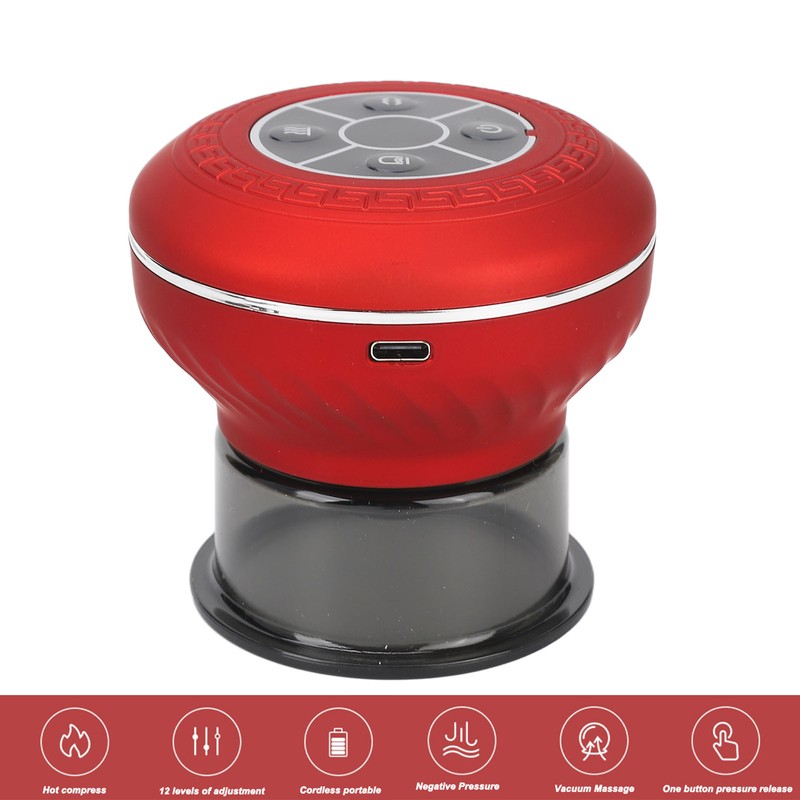 Negative Pressure Cupping Machine 12 Gears Hot Compress Electric Vacuum
