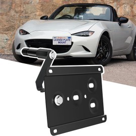JIAHCN Front Tow Hook License Plate Bracket Holder Compatible with Mazda MX-5 Miata (ND) 2016-2023 No Drill Front Bumper License Plate Mount License Plate Frame Front License Plate Holder Accessories