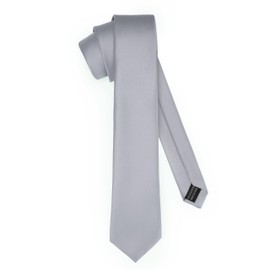 Ladeheid Classic Men's Tie, Matt, Perfect for Office & Festivities, Various Colours - Ideal for Business Meetings, Weddings, Size 150 cm x 8 cm TMM-8, silver