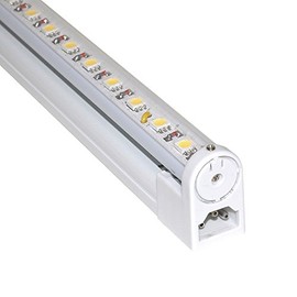 Jesco Lighting S201-12/40 LED Sleek Plus 12" Adjustable Linkable Cove Display Light Strip, 4000K Color, White Finish