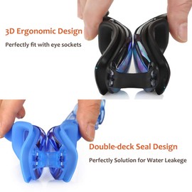 Aegend Swim Goggles, 2 Pack Swimming Goggles No Leaking Adult Men Women Youth