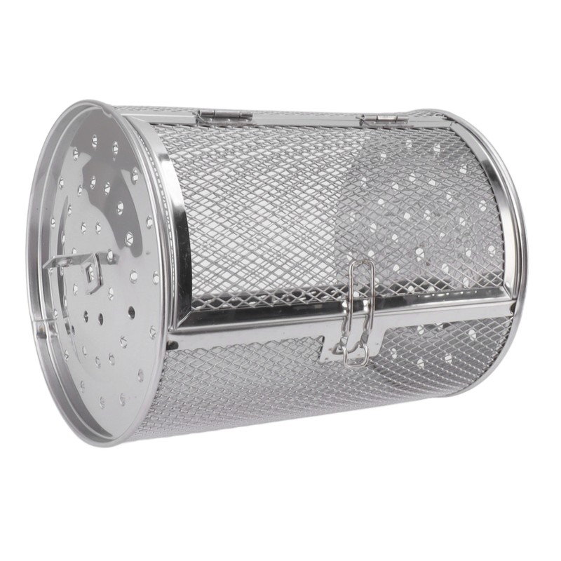 Rolling Grilling Basket Stainless Steel Grill Cage Round Stainless Steel