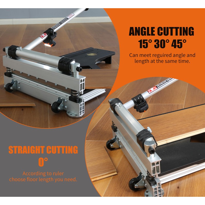 Laminate Floor Cutter, 13” Vinyl Floor Cutter with Wheels –