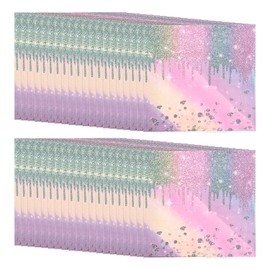 NYGGTYK 40 Glitter Napkins, Party Handkerchiefs, Girls Party Supplies, Party Decorations, Birthday Party Cutlery