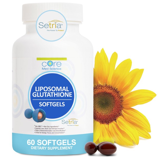 Core Med Science Liposomal Glutathione Supplement (500mg, 60 Softgels) -