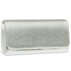CASPAR TA351 Women Clutch/Evening Bag with Gathering, Colour:silver;Size:One Size