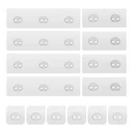 Paquete De 14 Adhesivos Fuertes Para Regadera Y Estantes Transparente-14 Pack
