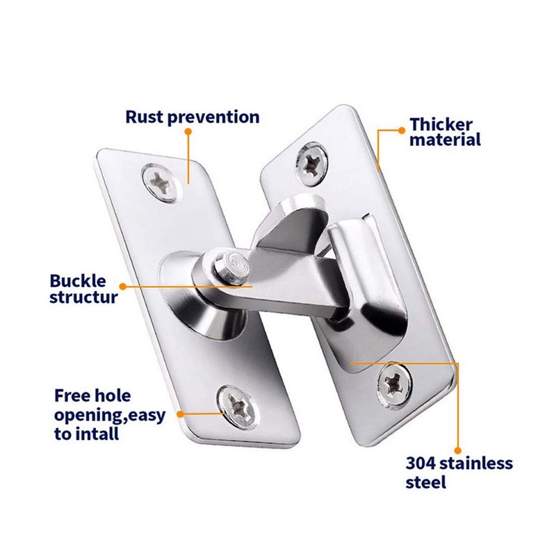 Repuhand Door Hasp Latch 90 Degree with 4 Screws for