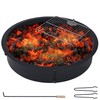 32 inch Inner Fire Pit Ring, Outdoor 2.5MM Steel Firepit