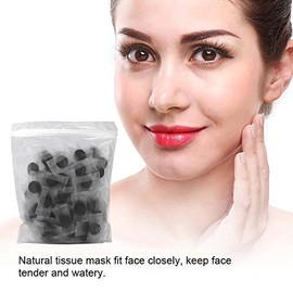 Mascarilla Facial Comprimida de Fibra de Carbón de bambú, Tejido, Fuerte Absorción de Agua, Paquete, 100 Uds.