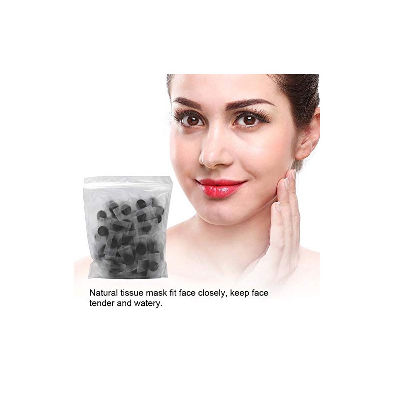 Mascarilla Facial Comprimida de Fibra de Carbón de bambú, Tejido,