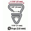 Malco HRS5EV 9-Gauge 1-7/16 in. Hog Ring Steel Staples, 500-Pack