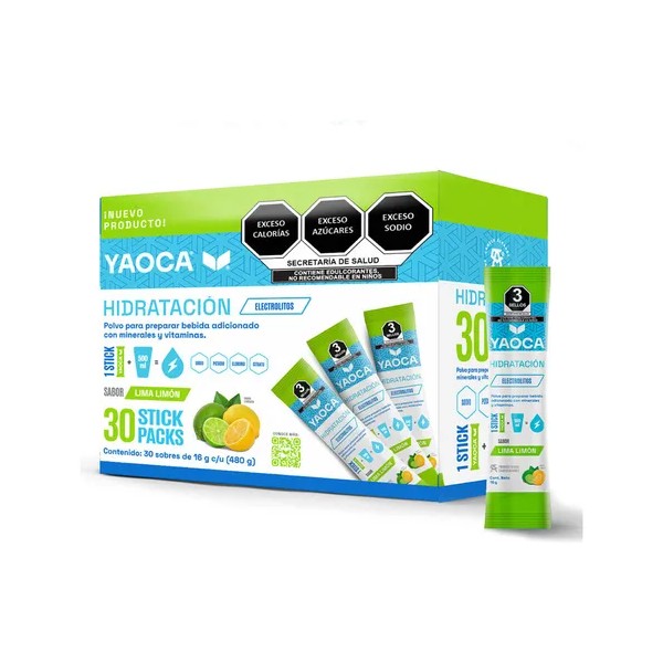Bebida Hidratante en Polvo I Yaoca I 30 Sobres I