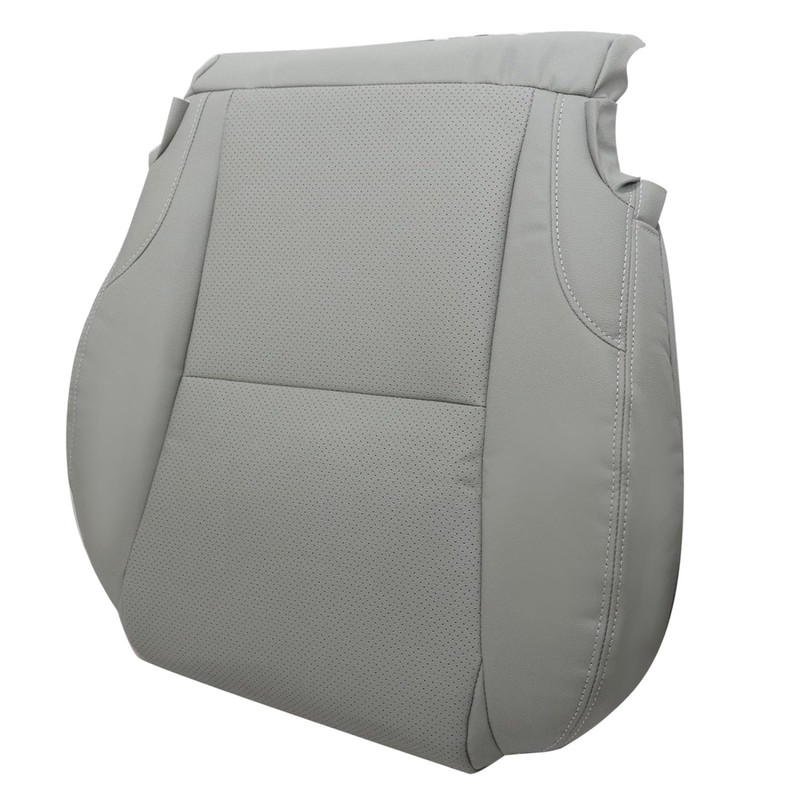 Priprilod Gray Perforated Leather Driver Side Bottom Seat Cover Compatible