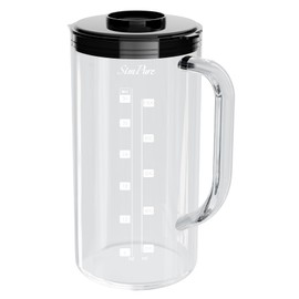 SimPure Y7T Reverse Osmosis Water Filter Replacement Carafes, Portable Glass Pitcher for Y7T-BW-A, Y7T-BW-C Countertop Water Purifier (No Filter Included)