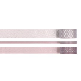 WORLDCRAFT AM-MT3SET-001 Masking Tape AMIE 3 Rolls Pink