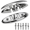 MEMUME Folding Boat Cleats 5 inch 6 inch 316 Stainless