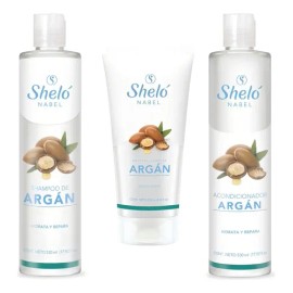 Shampoo + Acondicionador + Mascarilla Argán Sheló Humecta