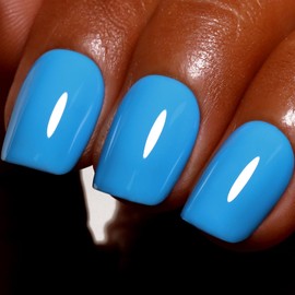 Ozzeal Gel Polish, 0.5 Fl Oz Sky Blue Gel Nail Polish Spring Summer Soak Off LED UV Gel Nail Polish Art Starter Manicure Salon DIY Nail Gel Polish