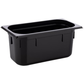 APS 82070 GN 1/3 Container, Gastronorm Container, Polycarbonate, Dimensions 325 x 176 mm/Height 150 mm/Volume 5.3 Litres, Black
