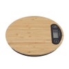 Digital Kitchen Scale Round Bamboo Electric Meat Food Weighing Scale