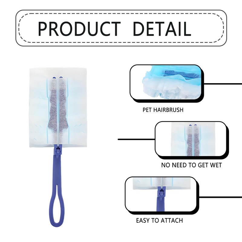 32 PCS Blue Flash Duster Refills with Handle, Flash Dust