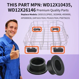 8 Pack of WD12X26146 Dishwasher Wheels Lower Rack，Dishwasher Roller Kit Compatible with GE WD28X27241, WD12X10438, WD12X10439, WD12X10446 Dishwasher Rack Carrie，Dishrack Roller Wheel WD12X10435