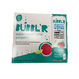 BABBL Watermelon Lime Smash Antioxidant Sparkling Water - 6pk/12 fl oz Cans